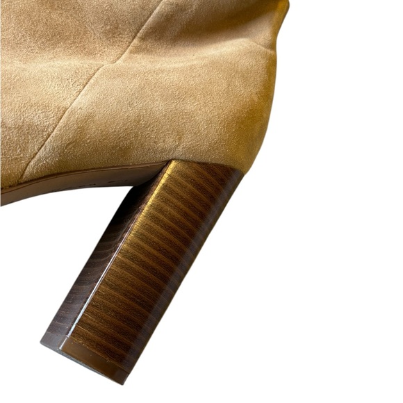 Sam Edelman Suede Yarin Open Toe Bootie Tan Colour - Picture 8 of 8